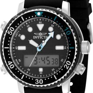 Invicta Pro Diver Alarm Chronograph Quartz Analog-Digital Black Dial Men's Watch